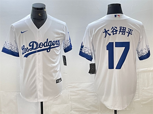 Los Angeles Dodgers #17 ??????? White City Connect Cool Base Stitched Jersey